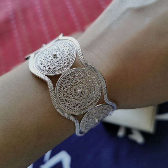 S990 Full silver pattern bracelet - Picture 3 of 5